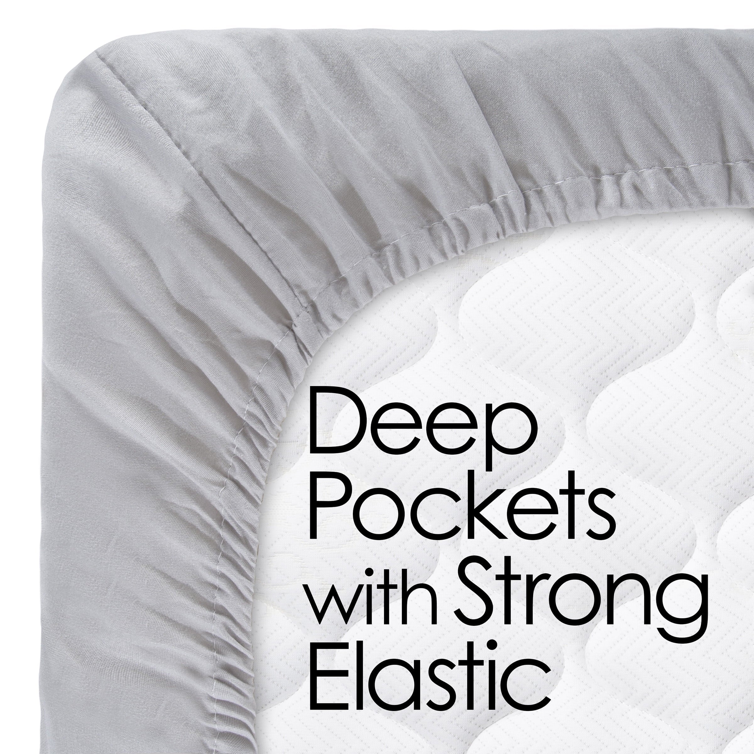 Ultra-Soft Set- 3 Piece Bed Linens-Fitted & Flat s, Plus A Pillowcase-Wrinkle, Stain & Fade Resistant (Twin, White) - Cooling Hotel Quality Bedding Sheets and Pillowcases Detail