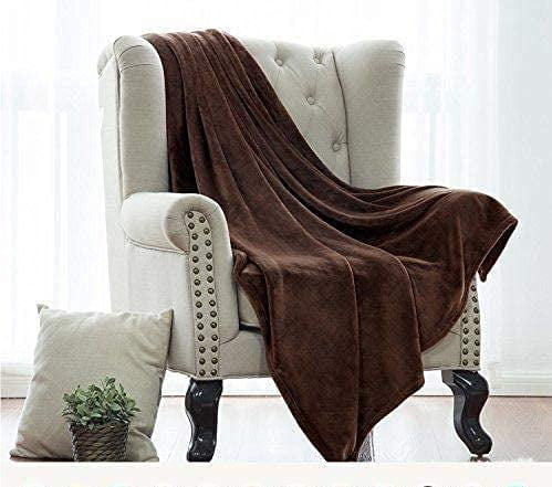 Decorative Knitted Single Solid Color Hypoallergenic 60”L x 50”W Fleece Throw Blanket for Fall, Winter, Spring, Summer, Men, Women, Chil... - Luxury Knitted Decorative Throw Blanket with Fringes Detail