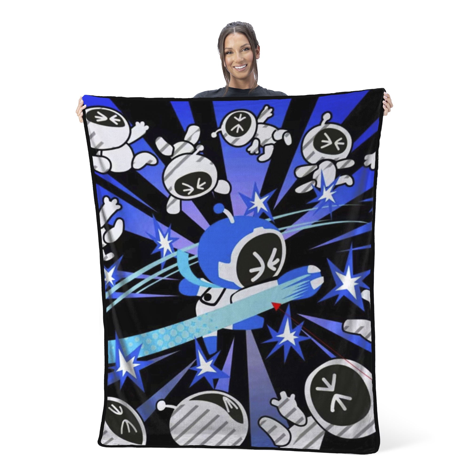 Decorative Knitted Silk Touch Throw Blanket for Kids, 46x60 inches - Cozy Fleece Throw Blanket for Couch & Bed Detail