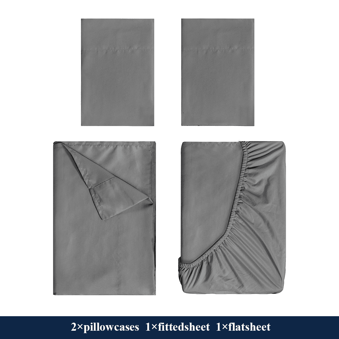 Premium Egyptian Cotton Full Size Bed Sheets, 4 Piece Sheets 14” Deep Pocket Sheet & Pillowcase Sets Soft Microfiber Luxury Bedding Fitted Sh... - Cooling Hotel Quality Bedding Sheets and Pillowcases Detail