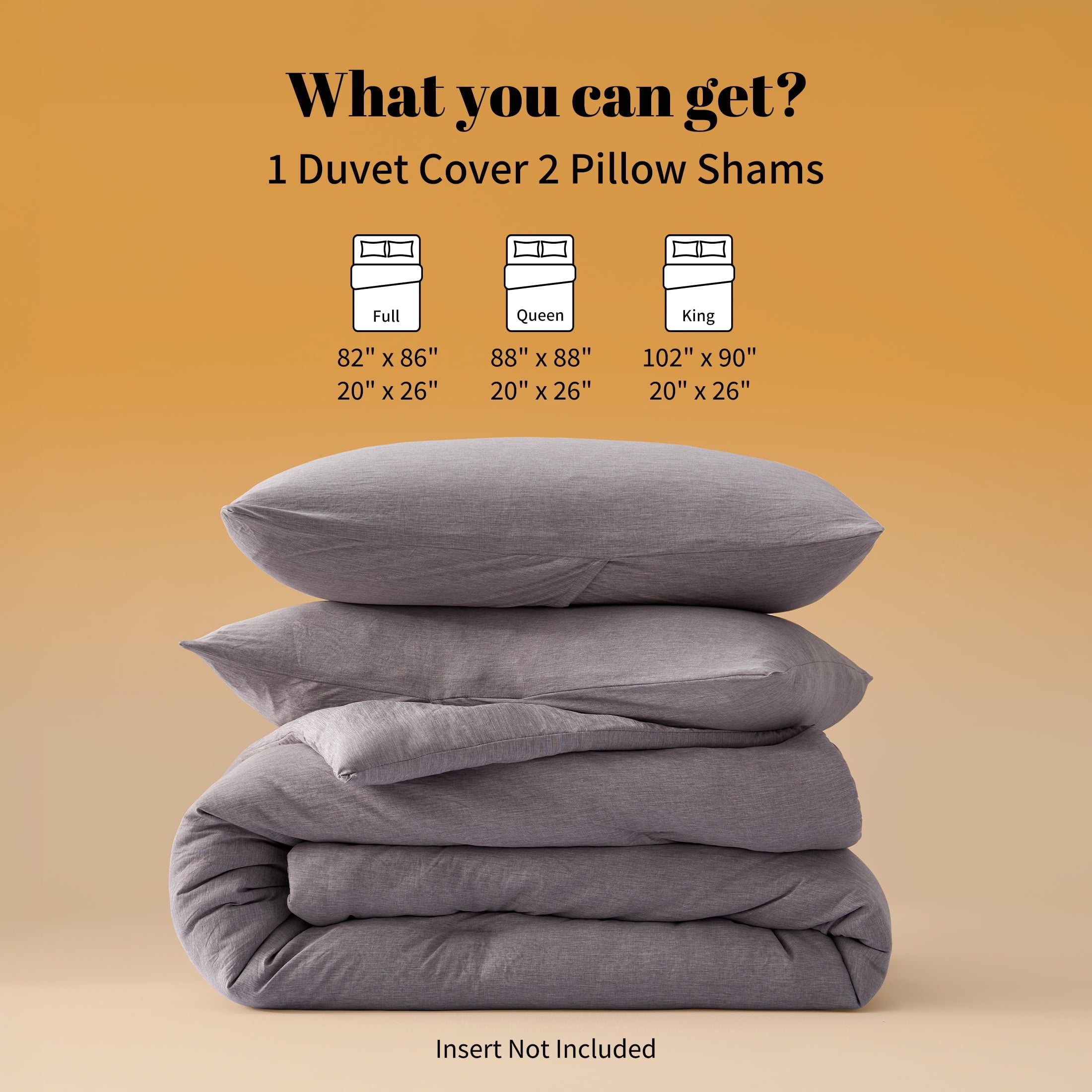 Fluffy Down Alternative Washed Comforter Set Full Size - 3 Pieces Soft Luxury Cationic Dyeing Bedding Sets, Linen-Like Texture Breathable Wri... - Hypoallergenic Ultra-Fluffy Quilt for Winter Detail