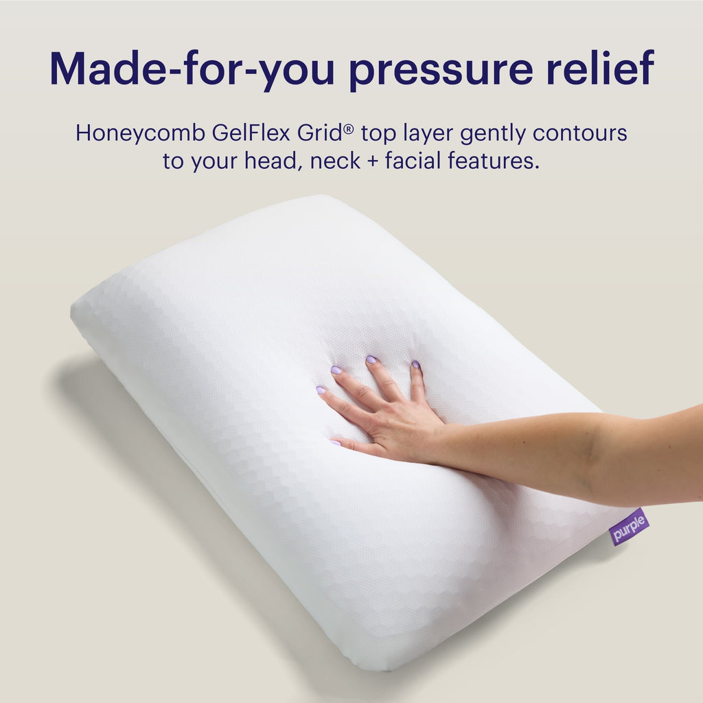 Hotel Collection GridCloud Pillow, Honeycomb Gelflex Top Layer, Hypoallergenic, Down - Alternative - Decorative Throw Pillow Cushion for Sofa & Bed Detail