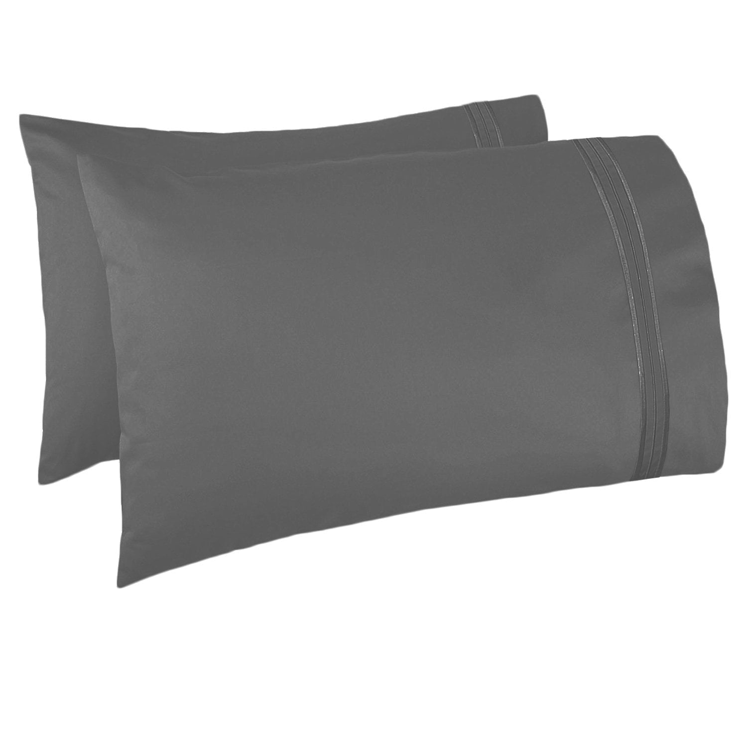 Cooling Sateen 6 Piece 1800 Collection Bed Sheet Set with Extra Pillowcases, Deep Pockets Fitted Sheet, 100% Soft Microfiber, Hypoal... - Cooling Hotel Quality Bedding Sheets and Pillowcases Detail