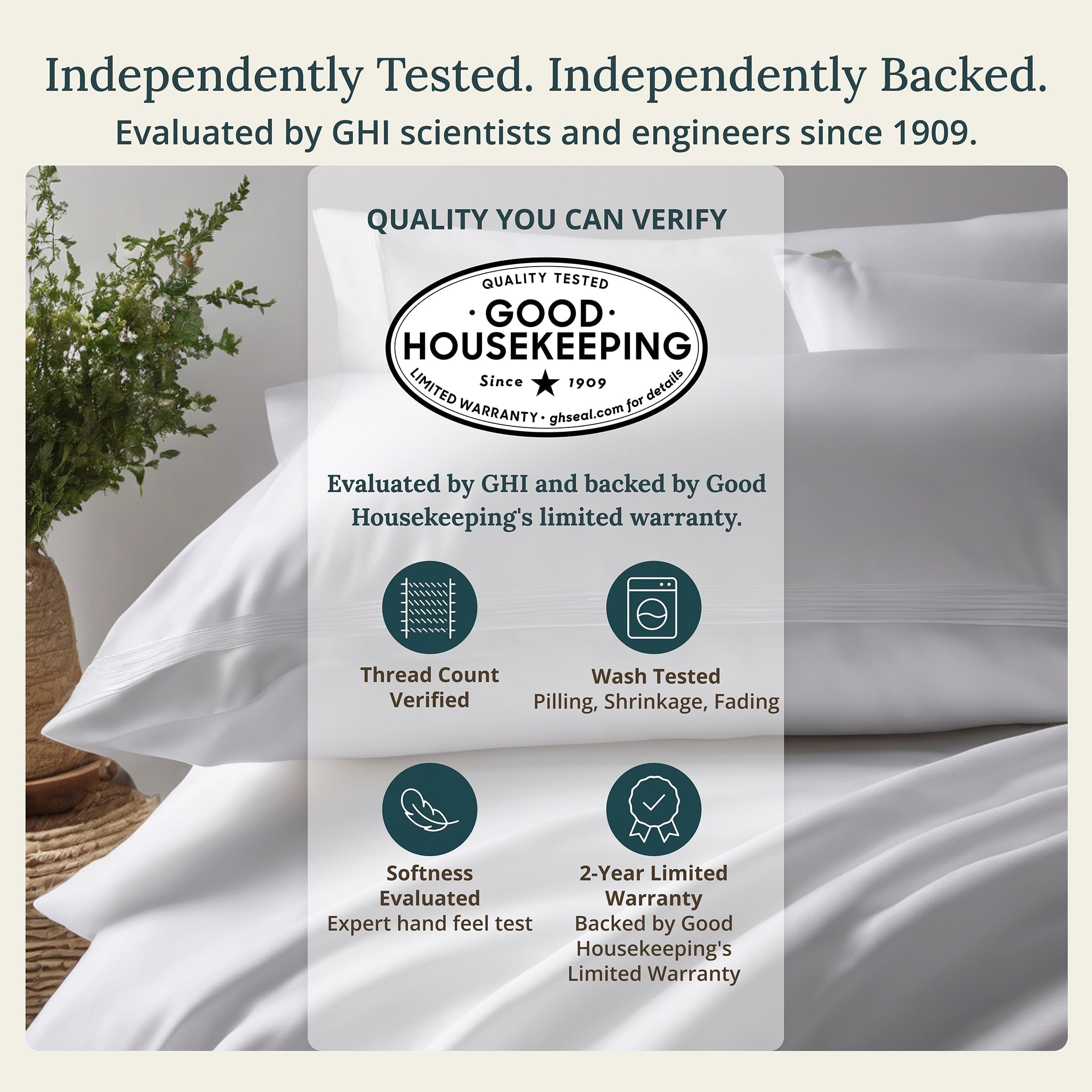 Ultra-Soft 500-Thread-Count 100% Cotton Sheet White Queen-Sheets Set, 4-Piece Extra Long-Staple Combed Cotton Bedding Sheets for... - Luxury Bed Sheet Set with Deep Pockets Detail
