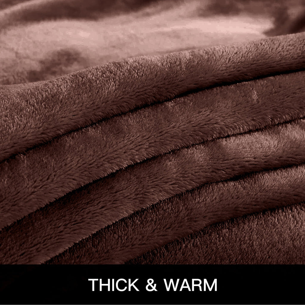 Decorative Knitted Throw Blanket, Fuzzy & Plush Warm Fleece Blanket, Throw Size Coffee Blankets for Couch Beds, Machine Washable Blanket... - Super Soft Reversible Sherpa Flannel Blanket Detail