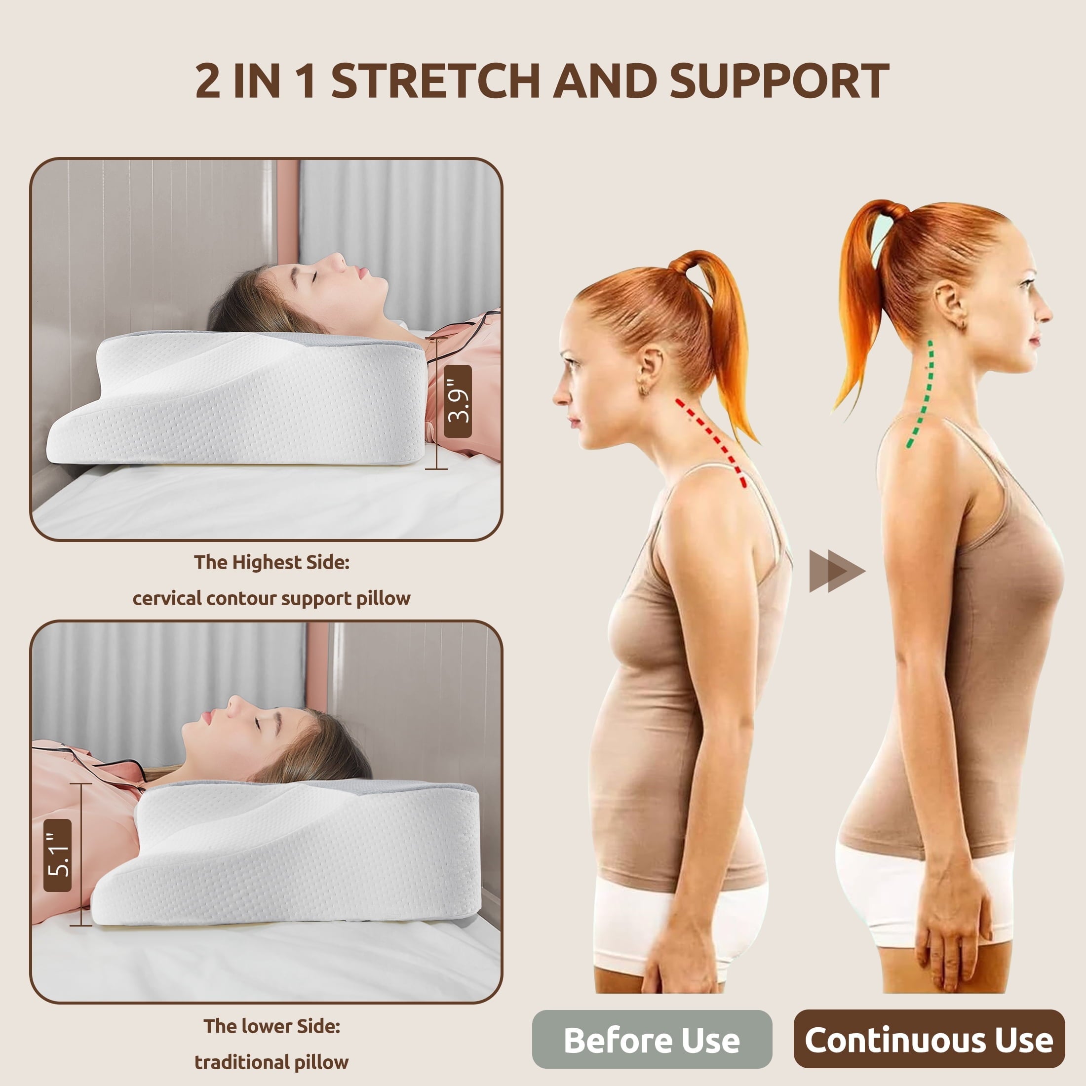 Hotel Collection Memory Foam Pillow for Neck Pain Relief Cervical Sleepers Standard/Queen Gray - Hotel Quality Plush Sleeping Pillows Detail