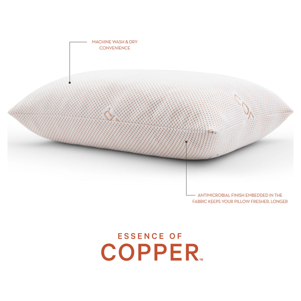 Orthopedic Support Luxury Knit Bed Pillow 2 Pack, Standard/Queen, Polyester - Decorative Throw Pillow Cushion for Sofa & Bed Detail