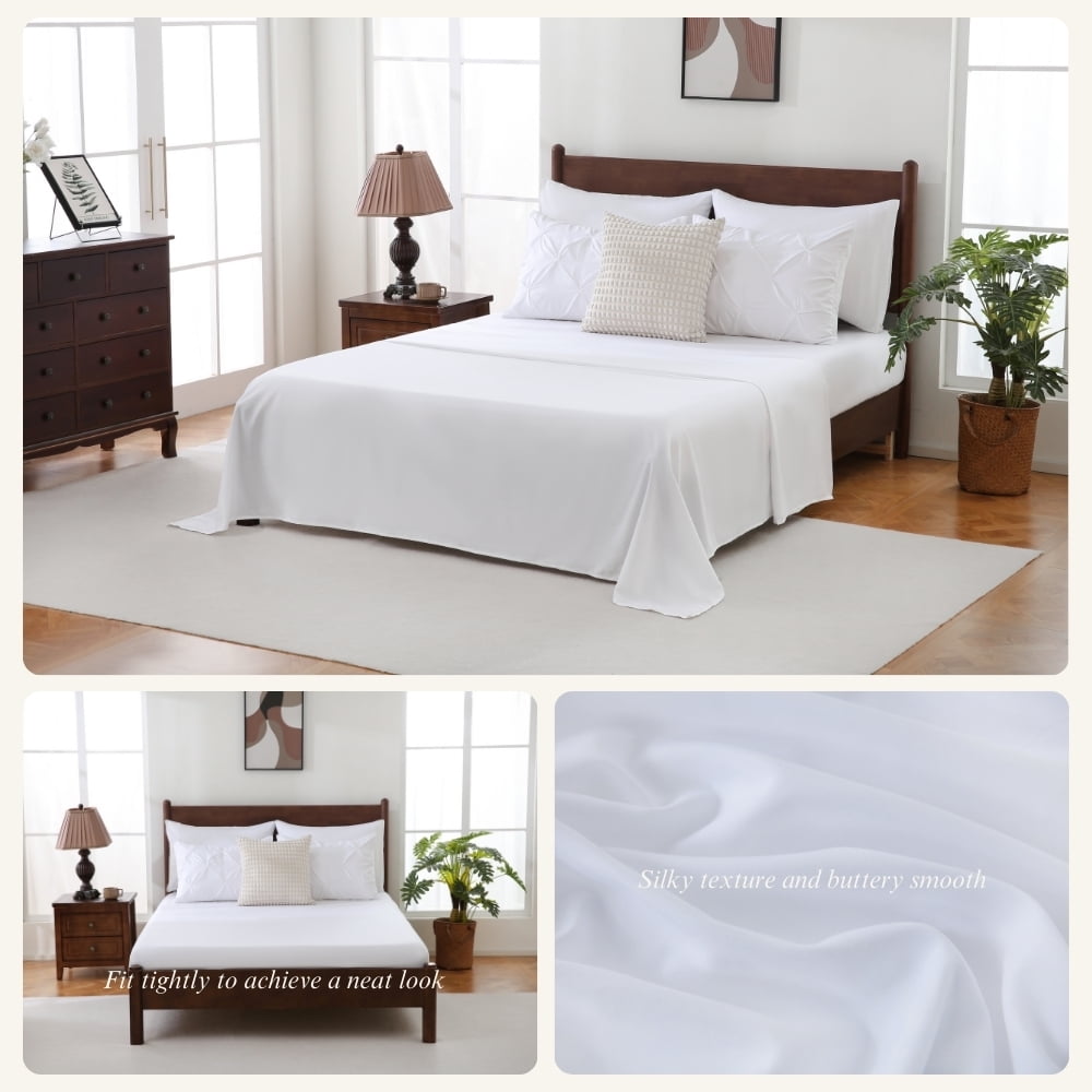 Heavyweight Warmth 7 Pieces Pinch-Pleated Comforter Set, White Queen Size - Hypoallergenic Ultra-Fluffy Quilt for Winter Detail