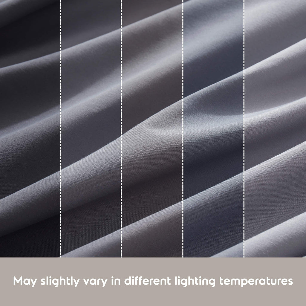 Premium Egyptian Cotton Full Size Sheets Set, 1800 Series Bed Sheets Full 4 Piece, Luxury Soft Microfiber Full Sheet Sets, Gray - Luxury Bed Sheet Set with Deep Pockets Detail