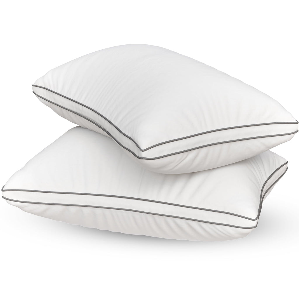 Ergonomic Memory Foam Bed Pillows Queen Size Set of 2 - Luxury Down Alternative Pillow - 5 Star Hotel Pillows for Back, Side and Stomach Sl... - Hotel Quality Plush Sleeping Pillows Detail