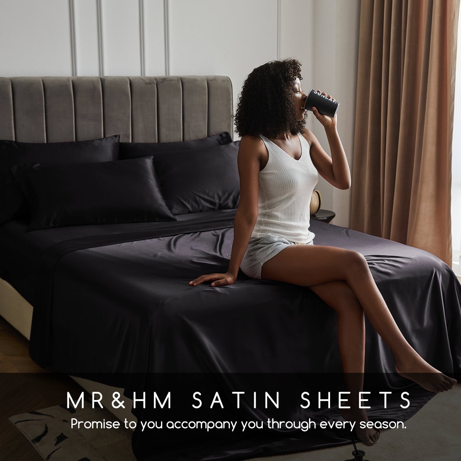 Breathable Luxury Set Queen 4 Pcs, Silky Elegant Luxurious Queen Size Bed s, with Flat , Deep Pocket Fitted for Mattress and Matching P... - Cooling Hotel Quality Bedding Sheets and Pillowcases Detail