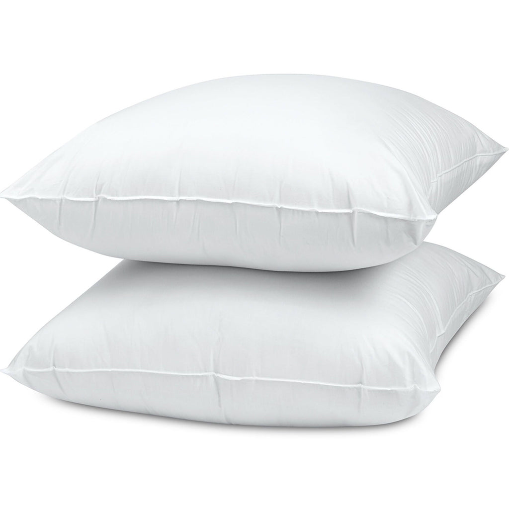Decorative Plump Cotton Euro Throw Pillow, 26" x 26", White- Allergy Defense Fabric - Decorative Throw Pillow Cushion for Sofa & Bed Detail