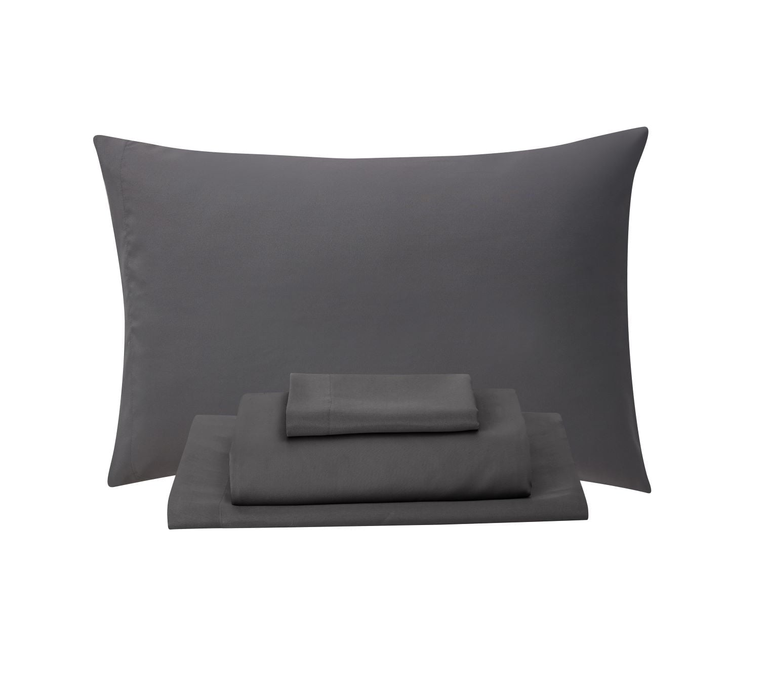 Hypoallergenic Cloud 7 Piece Reversible Bed in a Bag Comforter Set with Sheets, Black, King - All-Season Down Alternative Comforter Insert Detail