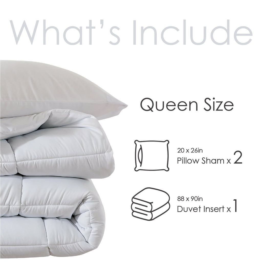 Heavyweight Warmth Queen Size 3-Piece All-Season Down Alternative Comforter Set Deep Black (Comforter and Pillowcase Bedding Set / bed i... - Cloud-Like Soft Lightweight Bed Comforter Detail