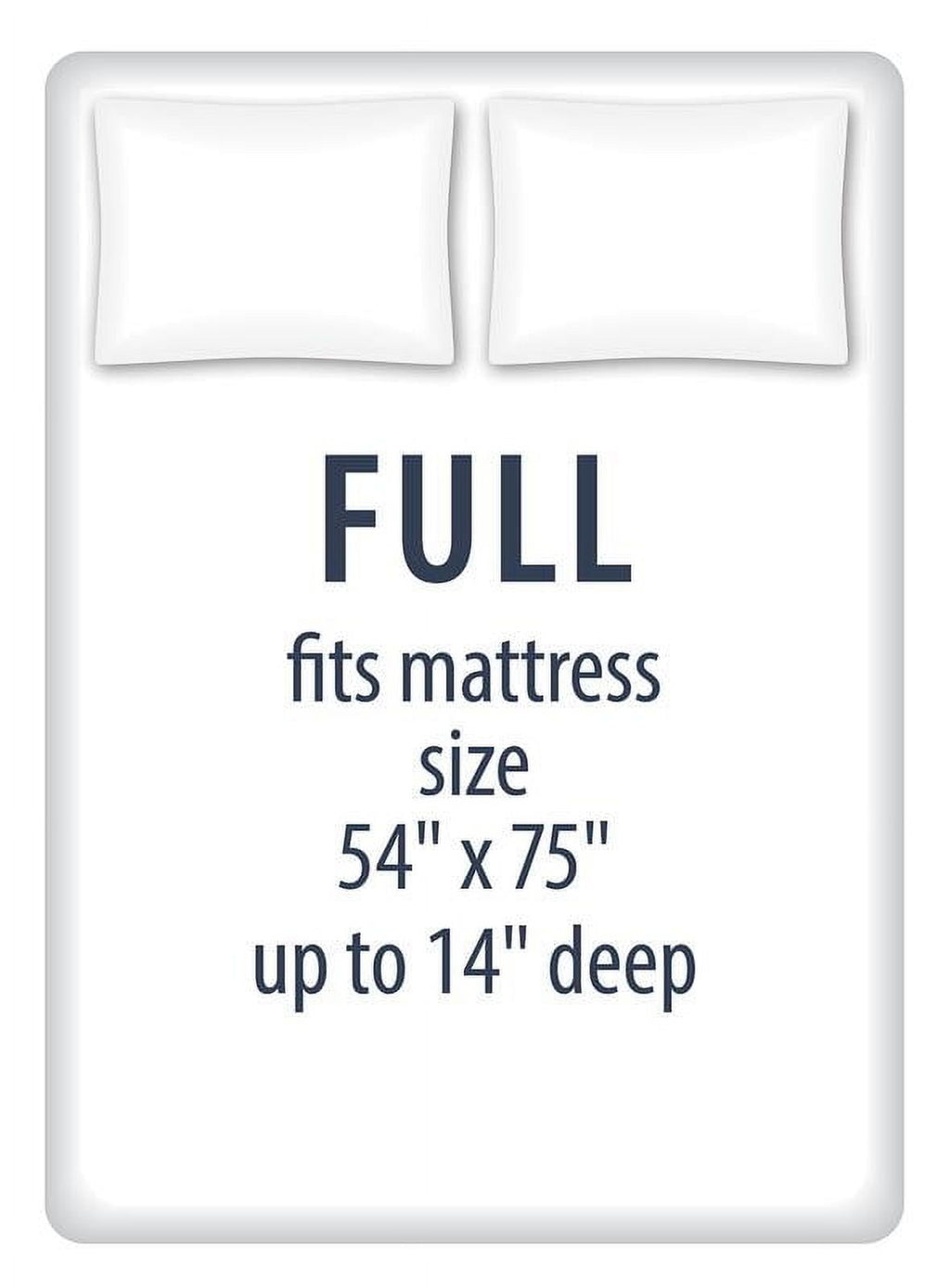Breathable Luxury Kids Soft Microfiber Sheet Set, Navy Blue Stars, Full, 4 Pieces, Easy Care - Breathable Egyptian Cotton Flat & Fitted Sheets Detail