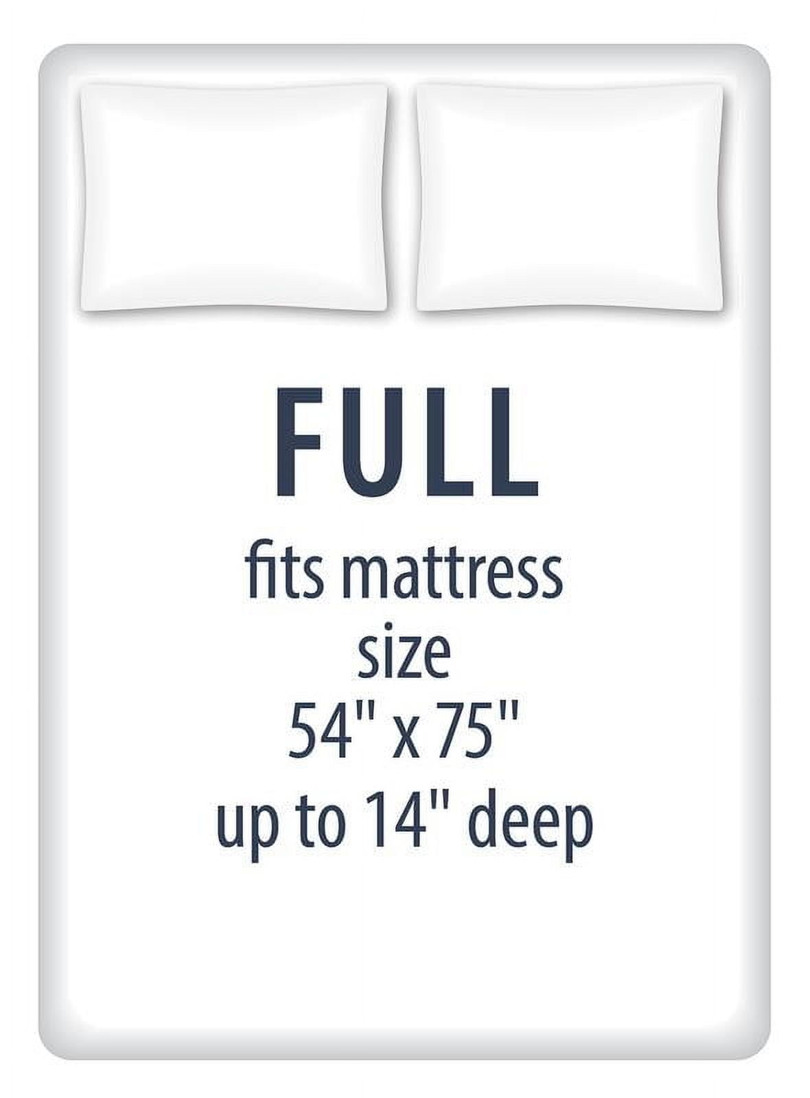 Breathable Luxury Kids Soft Microfiber Sheet Set, Navy Blue Stars, Full, 4 Pieces, Easy Care - Breathable Egyptian Cotton Flat & Fitted Sheets Detail