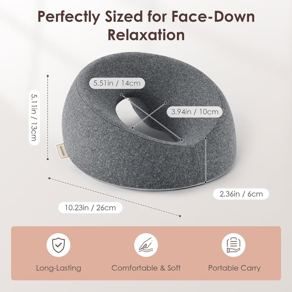 Orthopedic Support Face Down Pillow Massage Headrest for Bed, Memory Foam Pillow Face Cradle Support for Stomach Sleepers, Eye Post-Surg... - Hotel Quality Plush Sleeping Pillows Detail