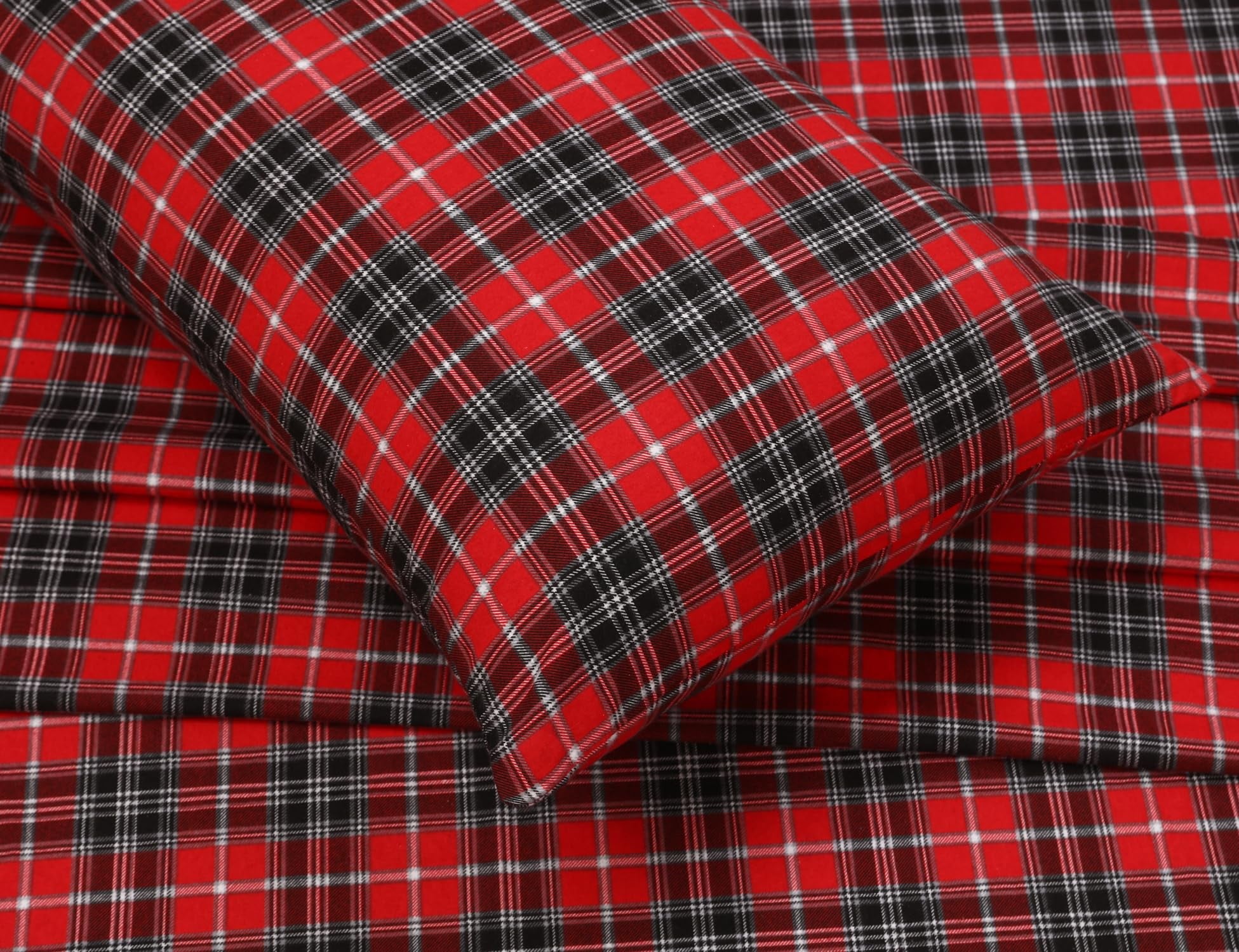 Ultra-Soft Flannel Sheets Queen Size - 100% Cotton Double Brushed Bed Sheets, Deep Pockets 16 Inches Queen Sheet Set, All Season... - Luxury Bed Sheet Set with Deep Pockets Detail