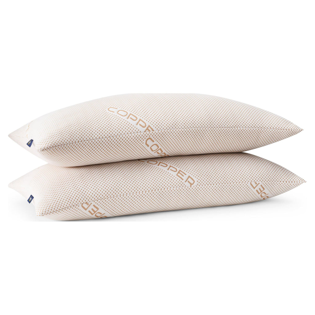Orthopedic Support Copperloft King Bed Pillow, 2 Pack, Hypoallergenic - Decorative Throw Pillow Cushion for Sofa & Bed Detail