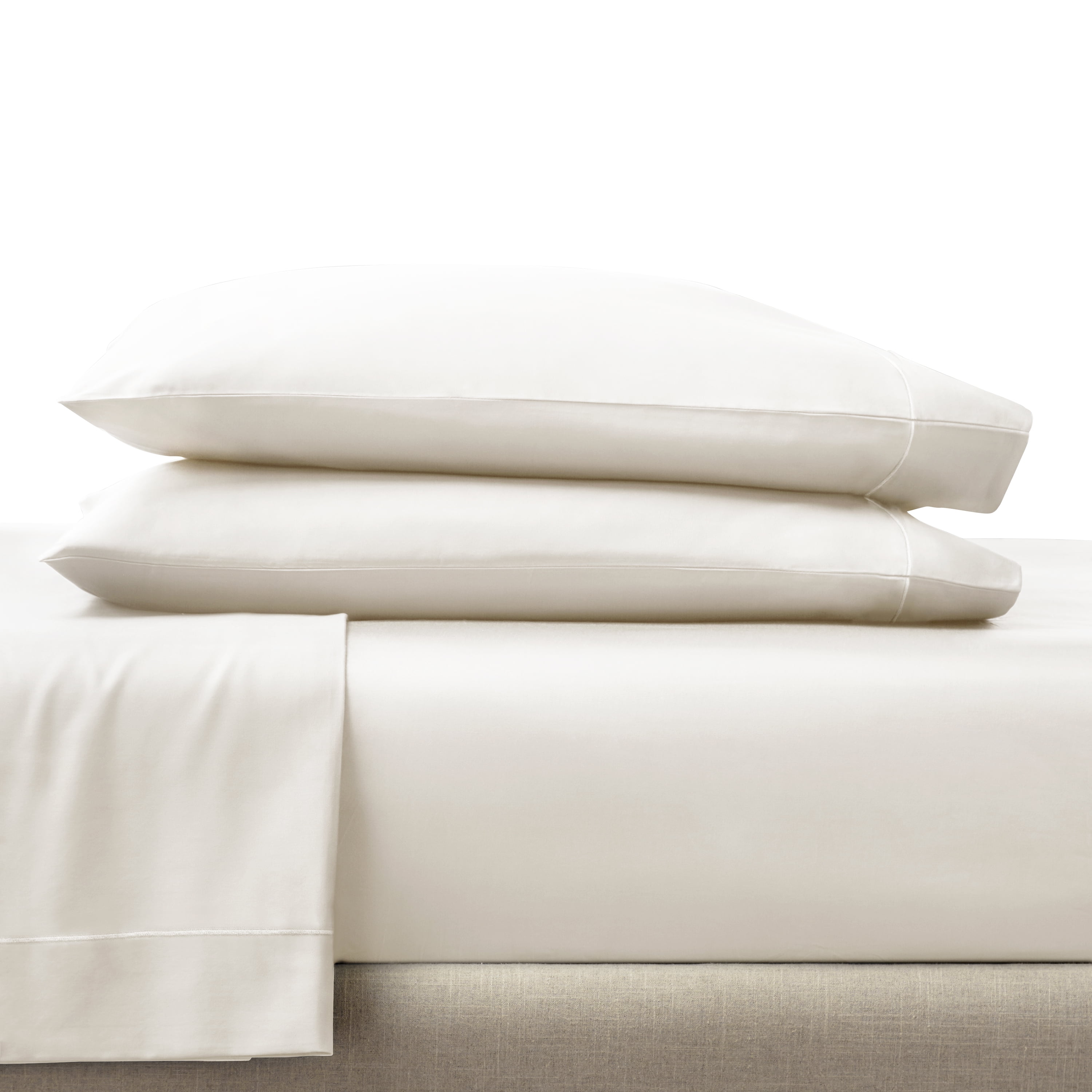 Wrinkle-Resistant 4-Piece 400 Thread Count Vanilla Dream Performance Bed Sheet Set, King - Luxury Bed Sheet Set with Deep Pockets Detail