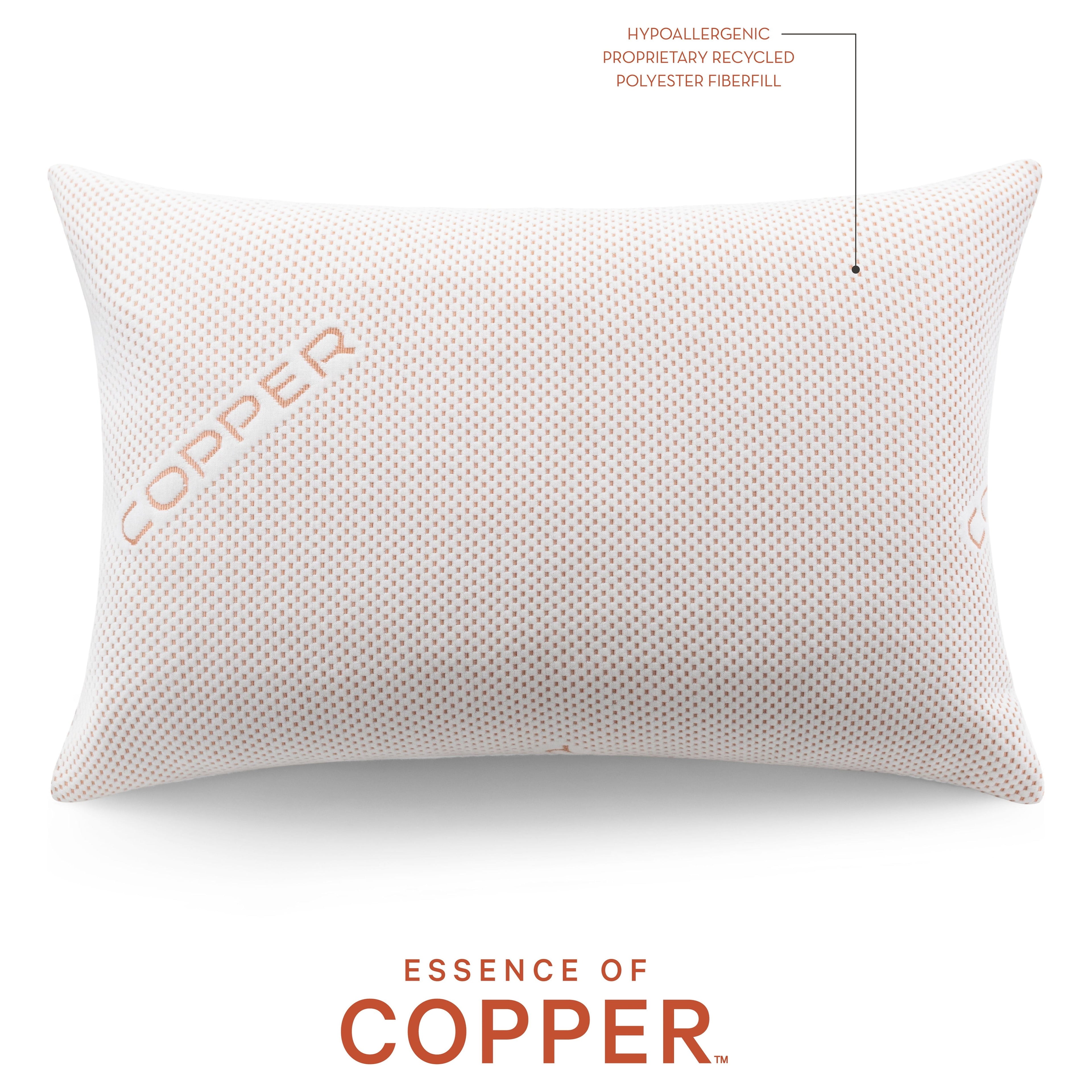 Orthopedic Support Luxury Knit Bed Pillow 2 Pack, Standard/Queen, Polyester - Decorative Throw Pillow Cushion for Sofa & Bed Detail