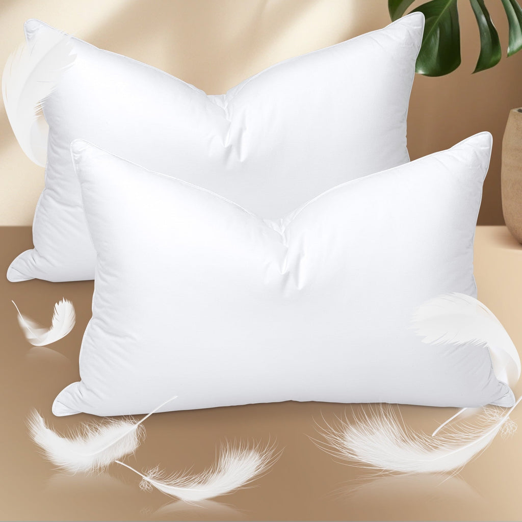Orthopedic Support Pillows and Bed Pillows Queen Size for Sleeping,With 2 Set of Soft Cotton Cover- Pack of 2 - Decorative Throw Pillow Cushion for Sofa & Bed Detail