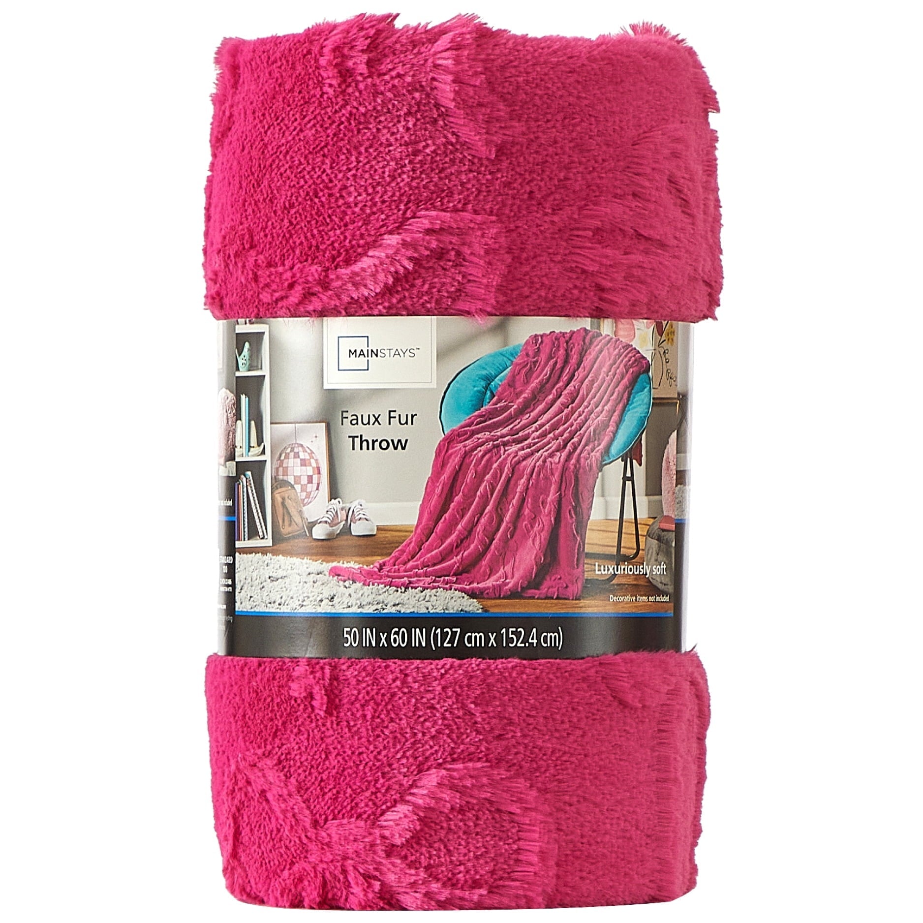 Lightweight Warm Gen Z 50" x 60"Carved Bow Faux Fur Throw - Cozy Fleece Throw Blanket for Couch & Bed Detail