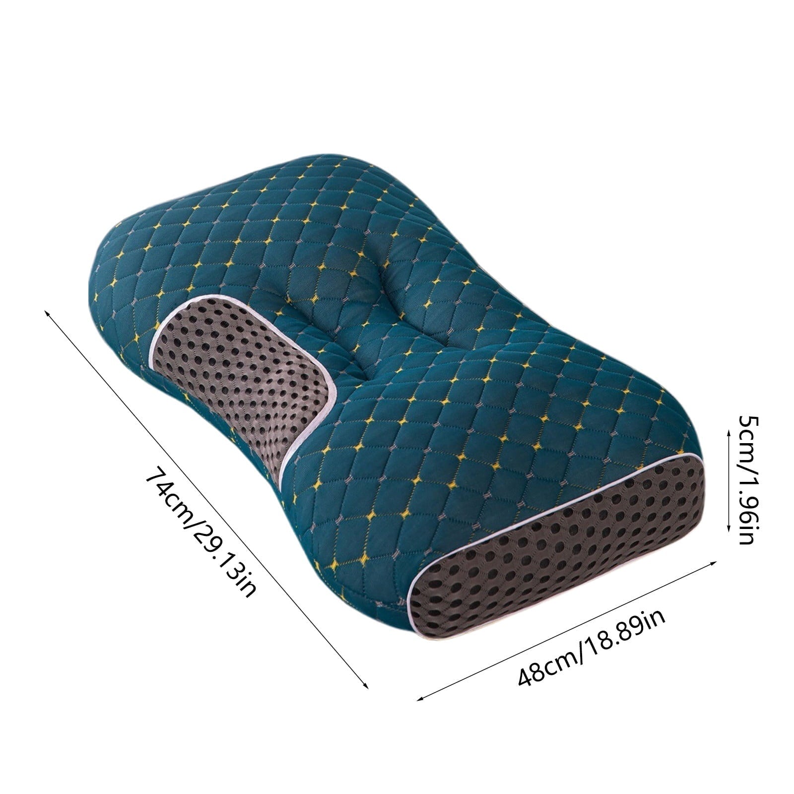 Decorative Plump 2-Pack Orthopedic Cervical Pillows For Deep Sleep Support - Non-Collapsing Memory Foam Pillow With Neck Pain Relief, ... - Orthopedic Shredded Foam Bed Pillow Set Detail
