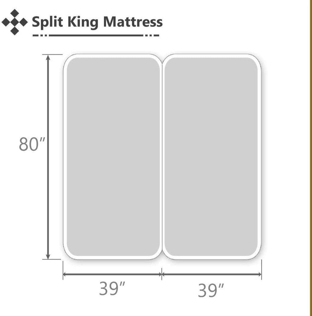 Cooling Sateen Split King Bed Sheet Set 5Pcs Adjustable Bed Sheets - 18" Deep Pocket of Fitted Sheet 800 Thread Count 100% Pure Egyp... - Breathable Egyptian Cotton Flat & Fitted Sheets Detail