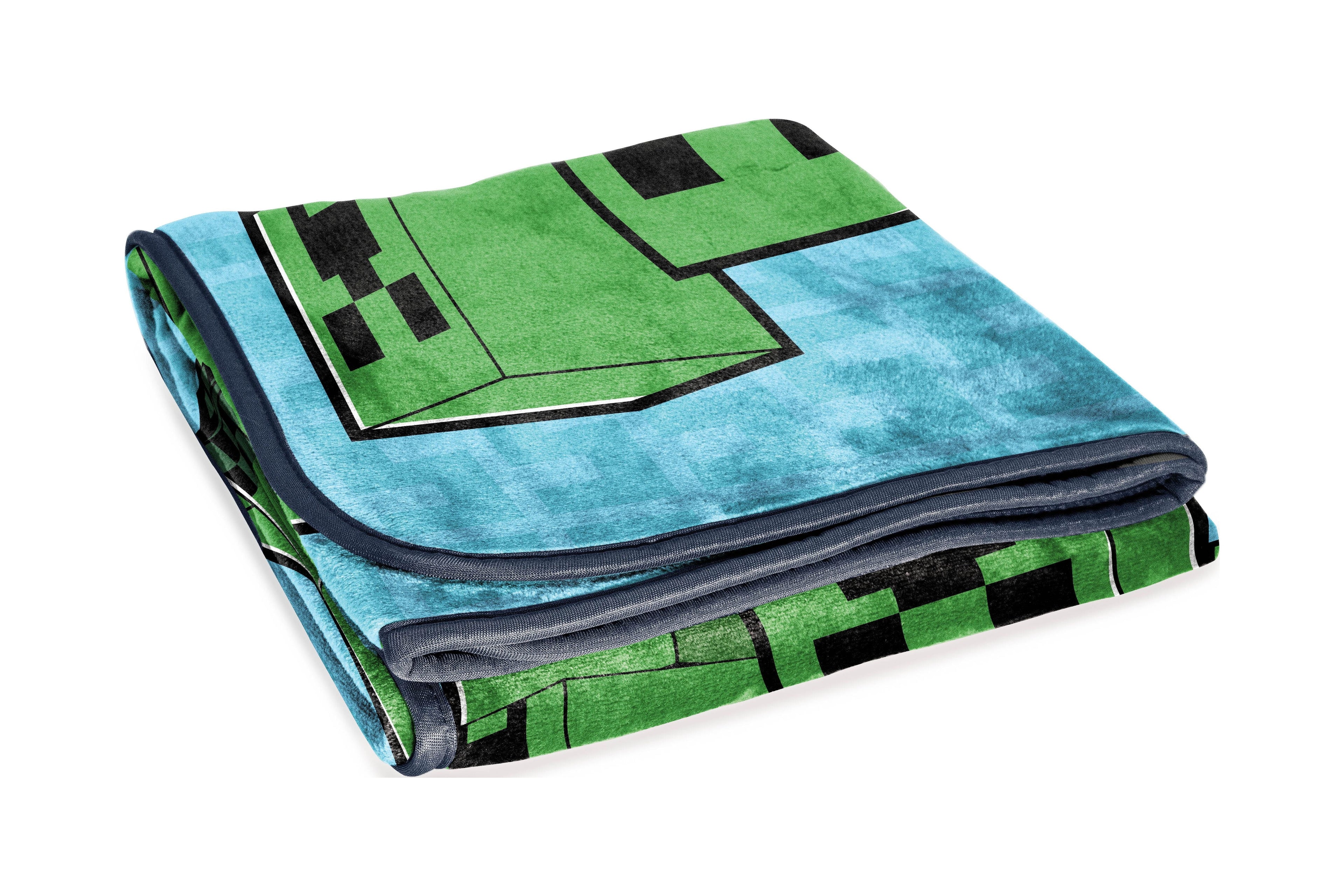 Reversible Sherpa Kids Silk Touch Throw Blanket, 46 x 60, Microfiber, Blue - Super Soft Reversible Sherpa Flannel Blanket Detail