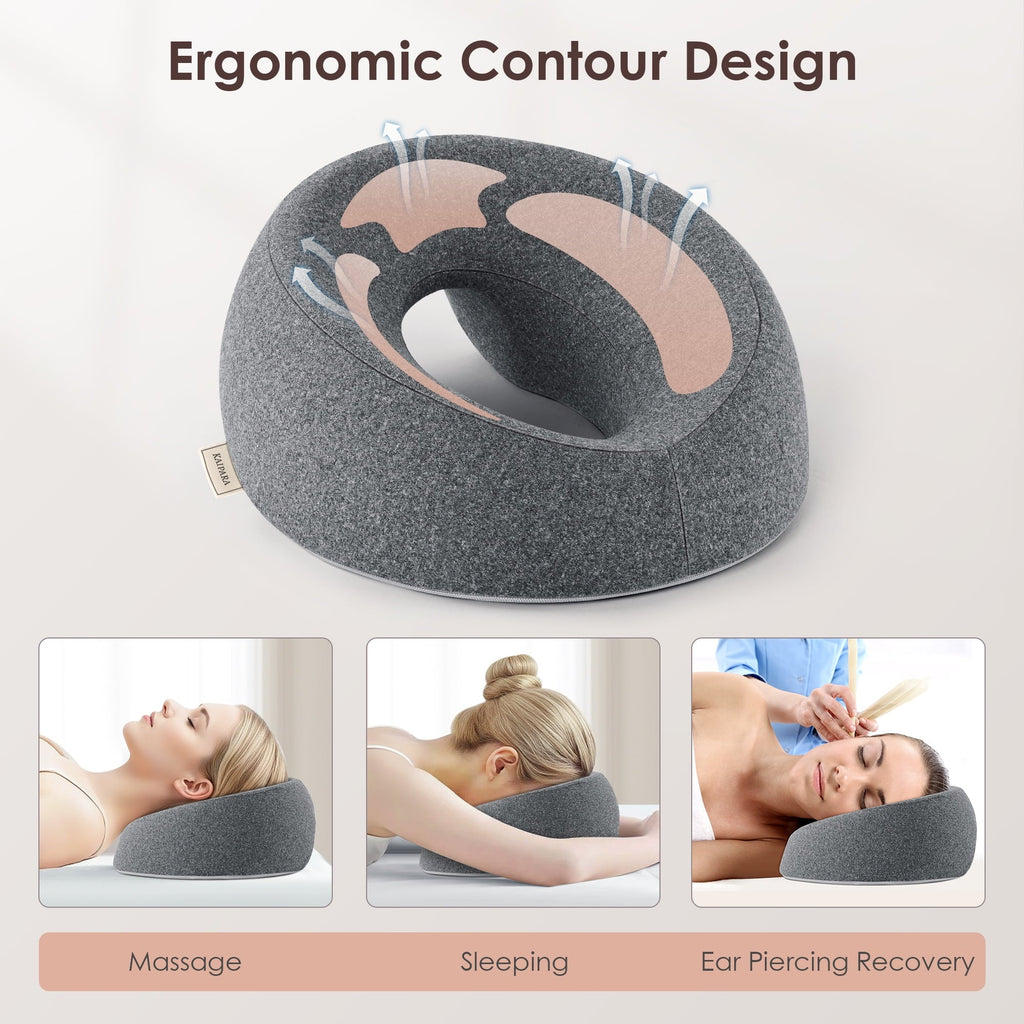 Orthopedic Support Face Down Pillow Massage Headrest for Bed, Memory Foam Pillow Face Cradle Support for Stomach Sleepers, Eye Post-Surg... - Hotel Quality Plush Sleeping Pillows Detail