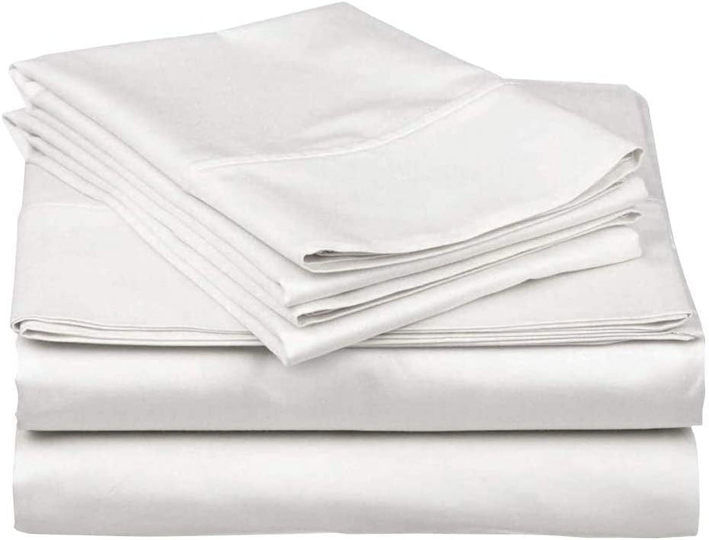 Wrinkle-Resistant 100% Cotton Hospital Bedsheets Set - 1 Flat Sheet, 1 Fitted Sheet (10" Inch) Deep Pocket, 1 Pillowcase, Best & Comfor... - Premium Ultra-Soft Pillowcase Pair for Sleeping Detail