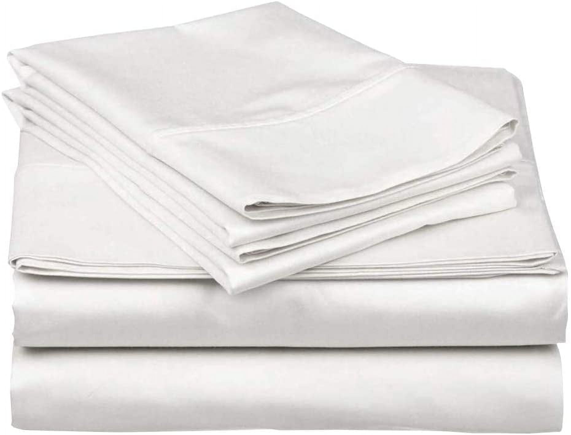 Wrinkle-Resistant 100% Cotton Hospital Bedsheets Set - 1 Flat Sheet, 1 Fitted Sheet (10" Inch) Deep Pocket, 1 Pillowcase, Best & Comfor... - Premium Ultra-Soft Pillowcase Pair for Sleeping Detail
