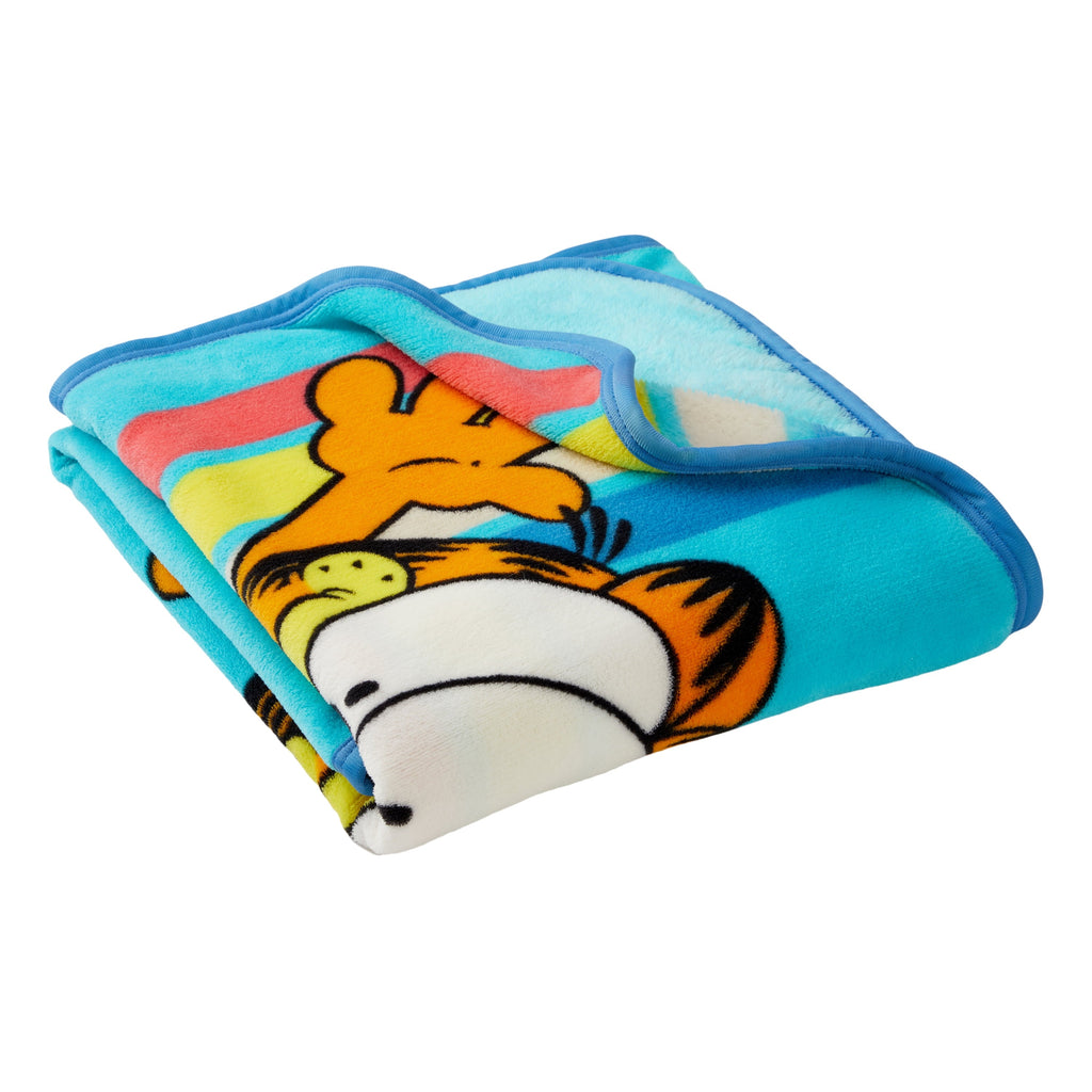 Lightweight Warm Kids Blue Print Fleece Throw Blanket, 46 x 60 - Lightweight Plush Warm Blanket for All Seasons Detail