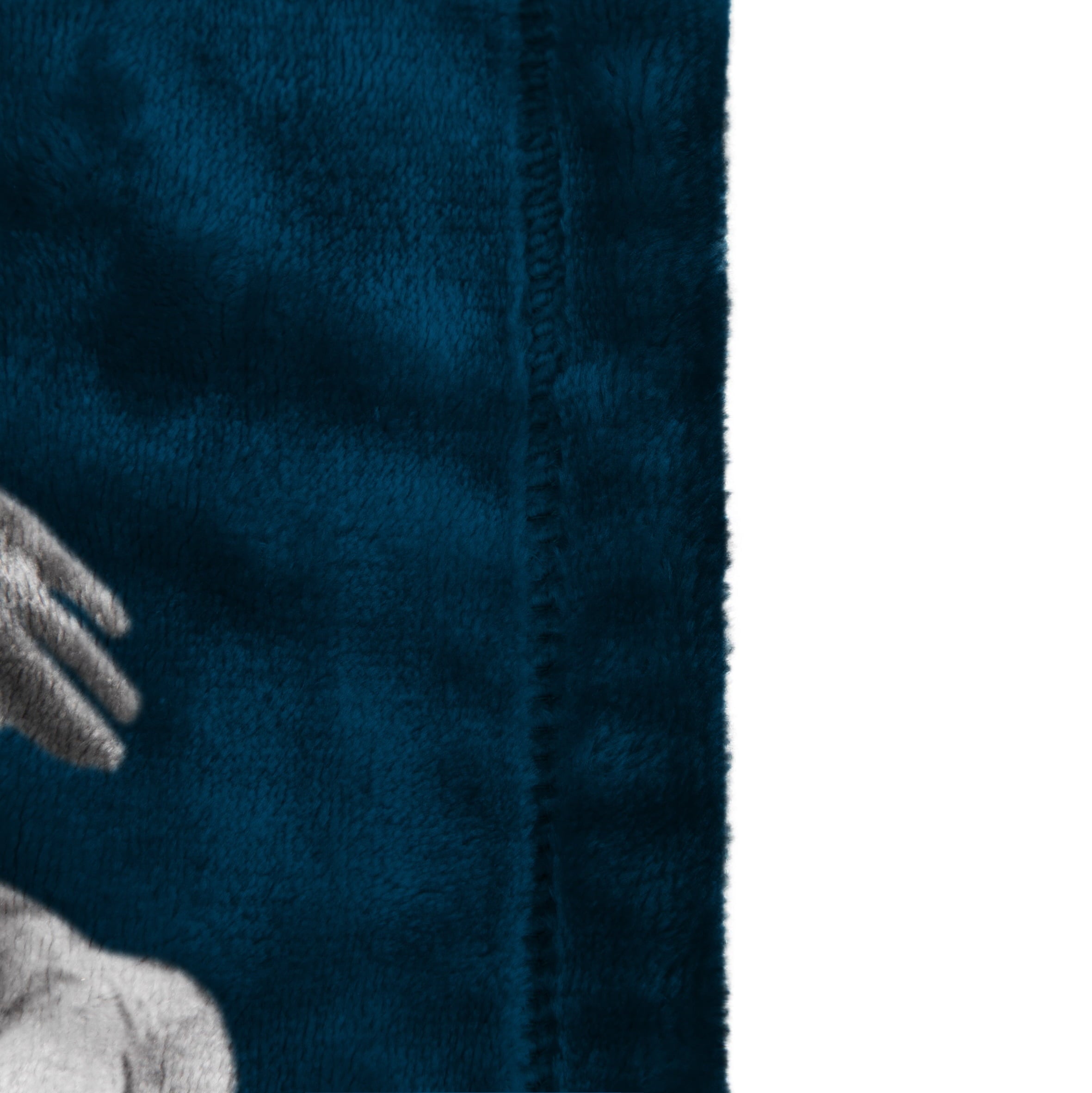 Reversible Sherpa Silk Touch Kids Throw Blanket, 62" x 90", Blue, Polyester - Super Soft Reversible Sherpa Flannel Blanket Detail