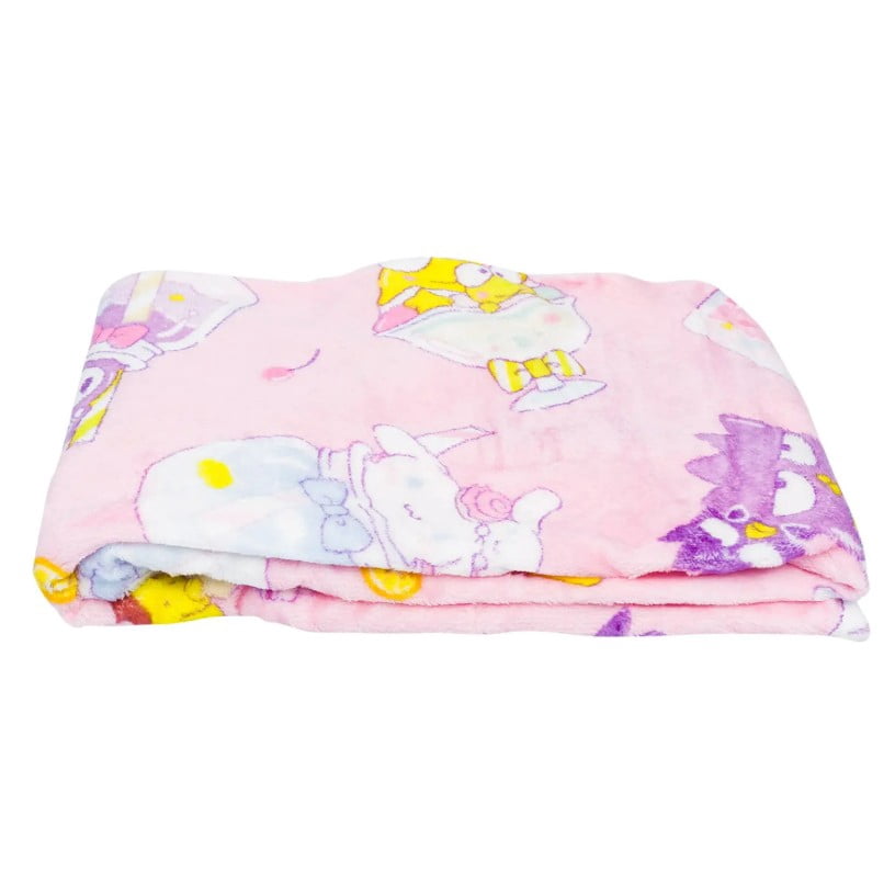 Cozy Fleece Hello Kitty Soft and Friends Silky Fleece Throw 40"x50" Kids Blanket "Cool Treat" - Cozy Fleece Throw Blanket for Couch & Bed Detail