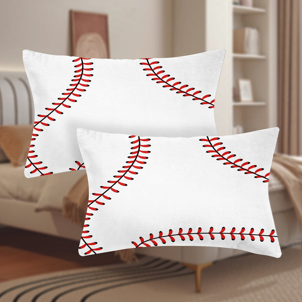Cooling Sateen Baseball Sheet Set Sports Theme Bedding Set for Kids 3D Baseball Pattern Bed Sheets Baseball Games Bed Sheet Set Room... - Cooling Hotel Quality Bedding Sheets and Pillowcases Detail