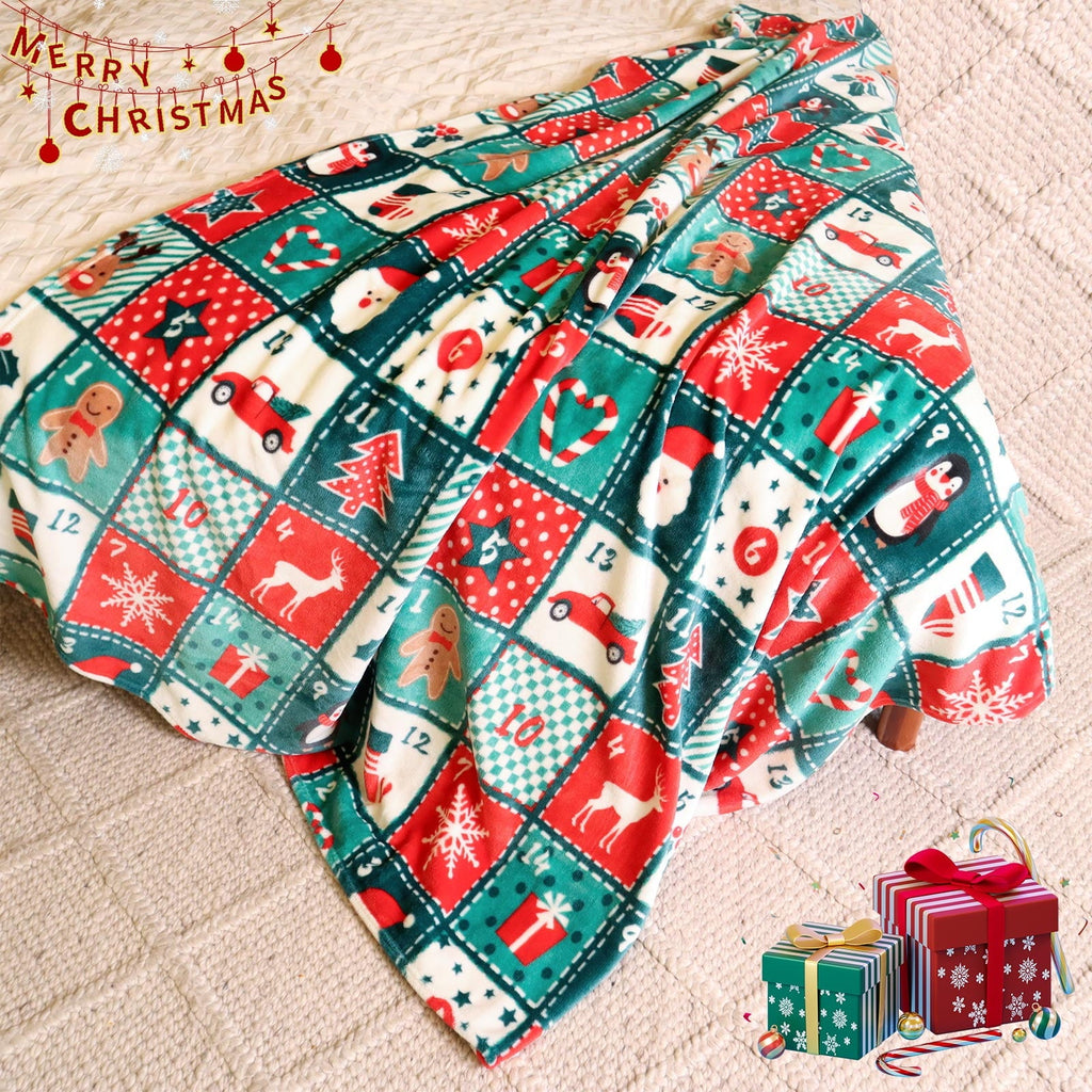 Reversible Sherpa Cozy Blanket Printed Blanket Throw Christmas Blanket - 300 GSM Fleece Blanket Throw Size Blanket for Home Decoration,... - Super Soft Reversible Sherpa Flannel Blanket Detail