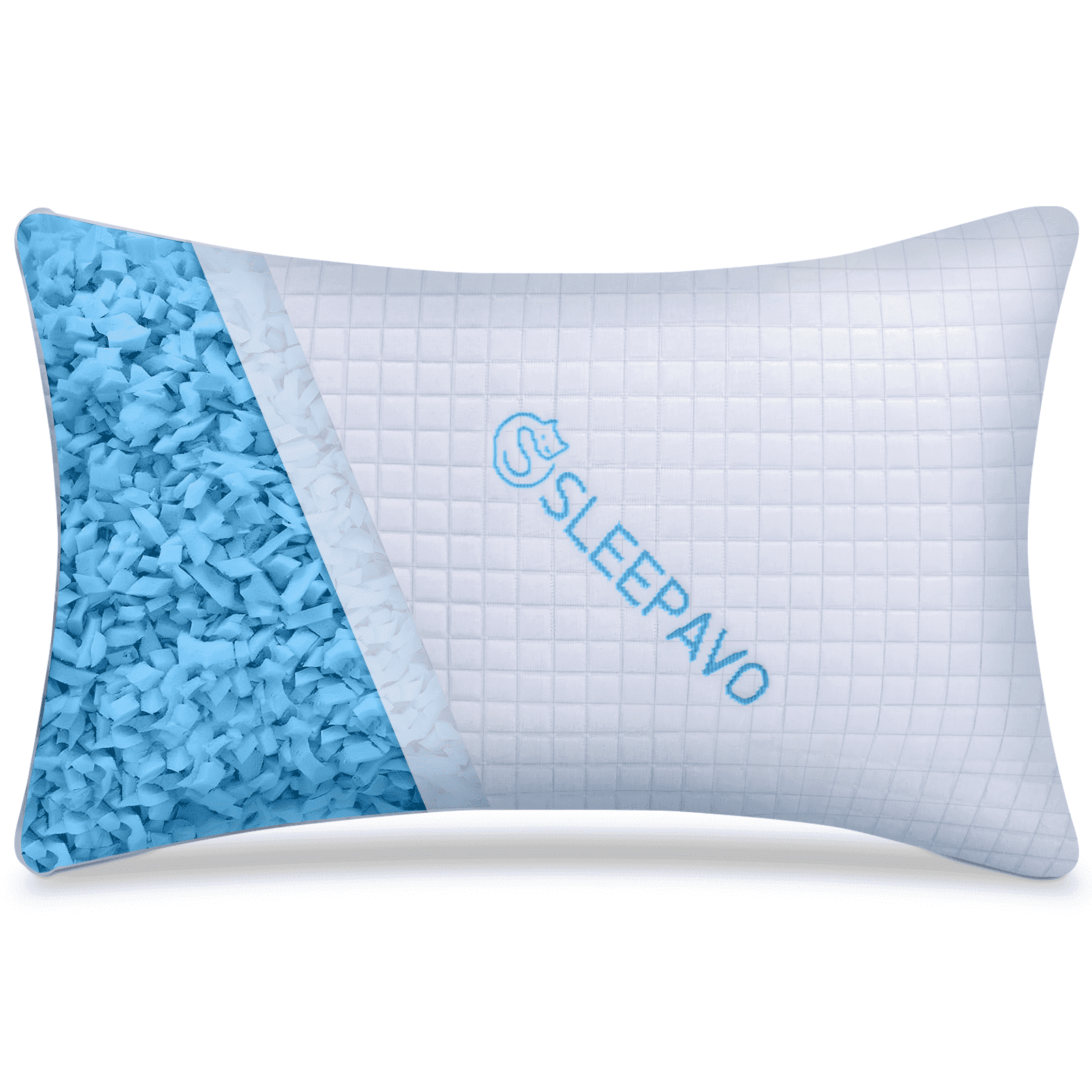 Ergonomic Memory Foam Adjustable Shredded Memory Foam Pillow Queen Size - Soft or Firm Rayon Derived for Side Sleepers, Stomach & Back - Co... - Ergonomic Memory Foam Pillow for Neck Pain Support - Default Title