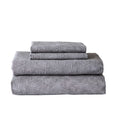 Wrinkle-Resistant 300 Thread Count 4-Piece Cotton Percale Ziggy Geo Print Grey Flannel Bed Sheet Set, Full - Cooling Hotel Quality Bedding Sheets and Pillowcases - Default Title