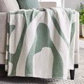 Cozy Fleece Chenille Jacquard Soft Throw Blanket, Soft Sea - Luxury Knitted Decorative Throw Blanket with Fringes - Default Title