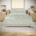 Fluffy Down Alternative 100% Cotton Botanical 3-Piece Sage Green Comforter Set, Full/Queen - Hypoallergenic Ultra-Fluffy Quilt for Winter - Default Title