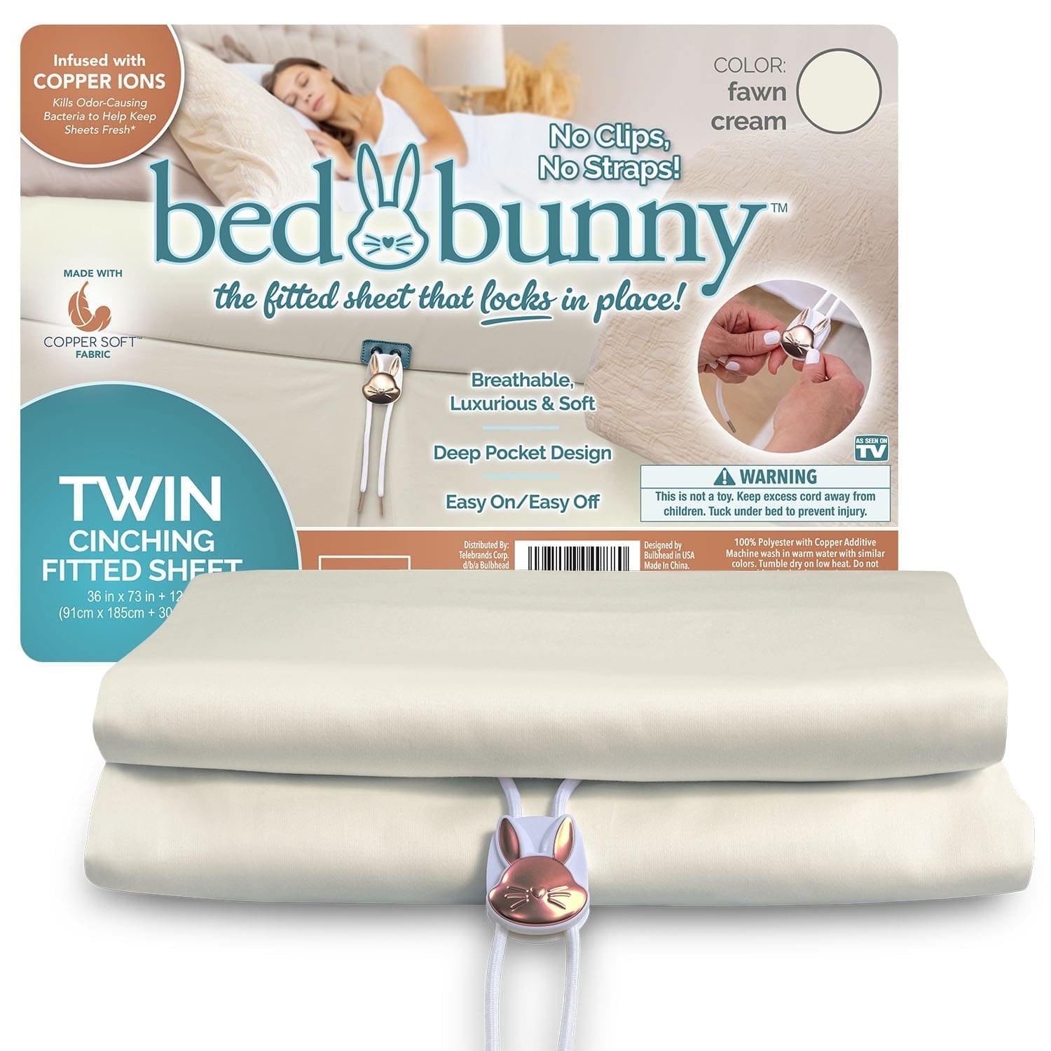 Breathable Luxury Fitted Bed Sheet With Built-In Compression Cord Locks On Mattresses & Won’t Slip - Luxury Bed Sheet Set with Deep Pockets - Default Title