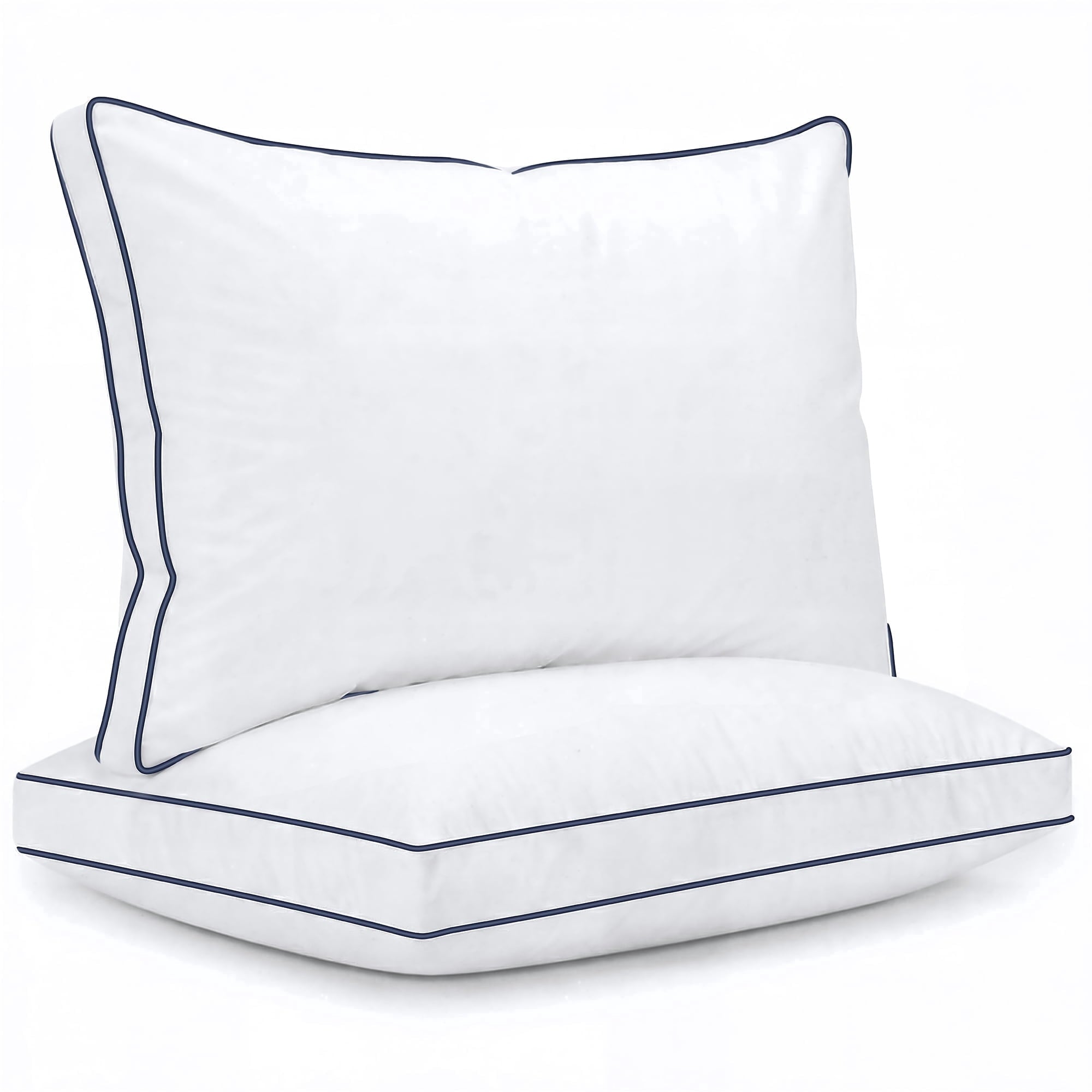 Ergonomic Memory Foam for Queen Size 2 Pack, Duck Feather and Shredded Memory Foam Soft Luxury Hotel Collection - Ergonomic Memory Foam Pillow for Neck Pain Support - Default Title