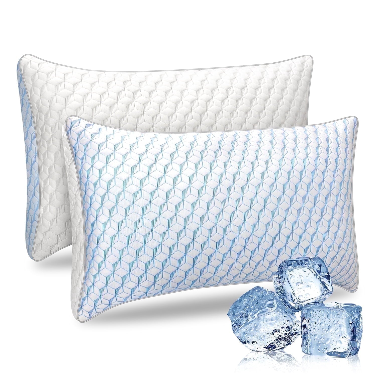 Fluffy Shredded Bed Pillows, Pillows for Bed Queen Size 2 Pack, Premium Down Alternative Luxury Hotel Pillows Set of 2, Cooling Pillo... - Hotel Quality Plush Sleeping Pillows - Default Title