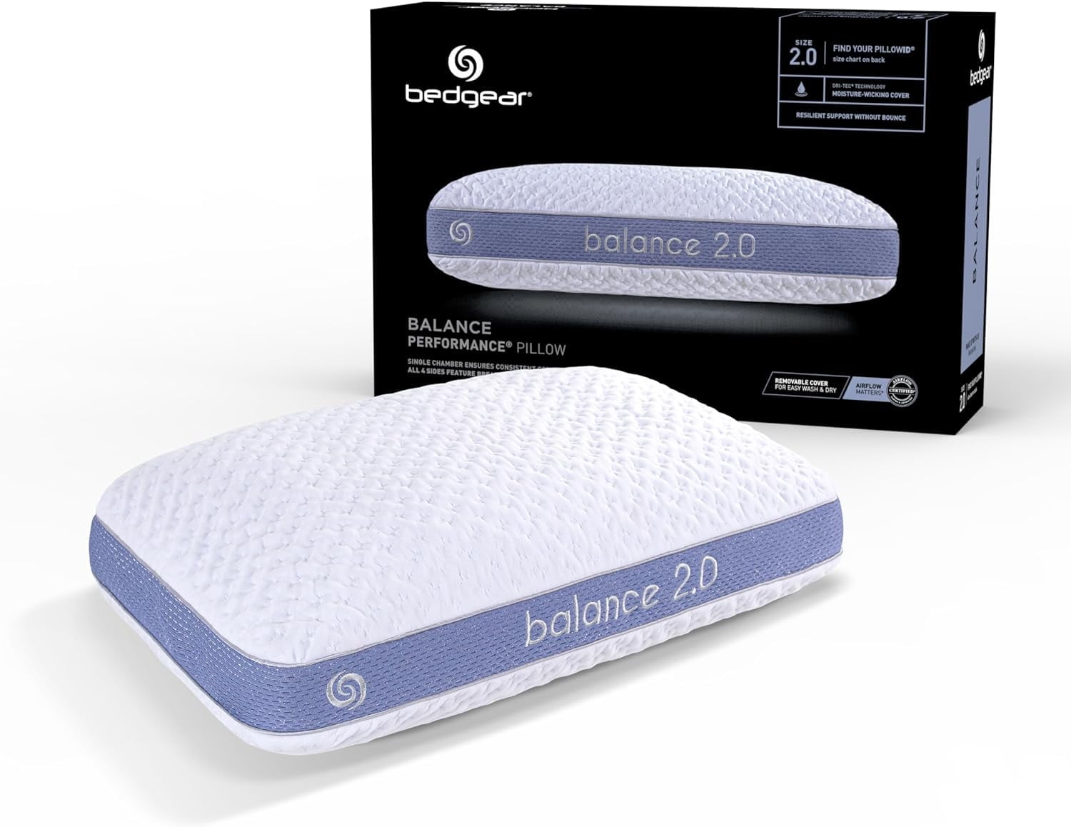 Hotel Collection Performance Pillow – 2.0 - Moisture Wicking Bed Pillow for All Sleep Positions - Medium Firmness Bed Pillow -... - Hotel Quality Plush Sleeping Pillows - Default Title