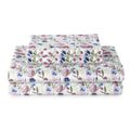 Cooling Sateen 4-Piece 300 Thread Count Bashful Blooms Cool Cotton Sateen Bed Sheet Set, Queen - Breathable Egyptian Cotton Flat & Fitted Sheets - Default Title