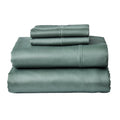 Breathable Luxury 4-Piece 300 Thread Count Green Ash Cotton Sateen Bed Sheet Set, Cali King - Breathable Egyptian Cotton Flat & Fitted Sheets - Default Title