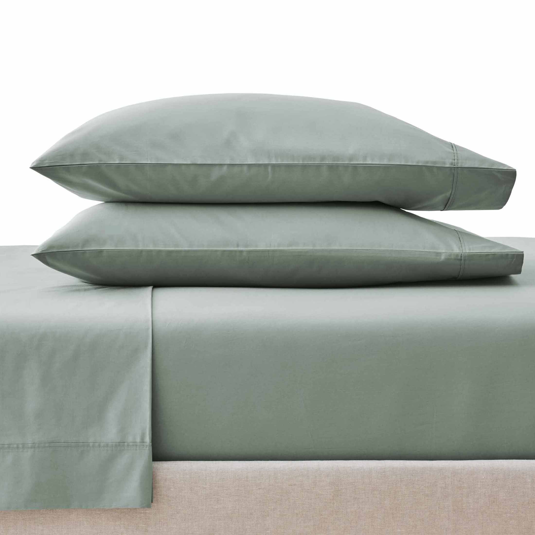 Breathable Luxury Cool & Crisp 4-Piece 300 Thread Count Green River Cotton Percale Sheet Set, Queen - Luxury Bed Sheet Set with Deep Pockets - Default Title