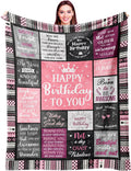 Lightweight Warm Birthday Gifts for Women Girls Throw Blanket, Happy Birthday Decorations for Women, Gifts for Women Birthday Unique, ... - Cozy Fleece Throw Blanket for Couch & Bed - Default Title